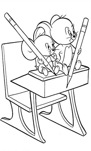 kolorowanka Tom i Jerry malowanka do wydruku z bajki dla dzieci, do pokolorowania kredkami, obrazek nr 23